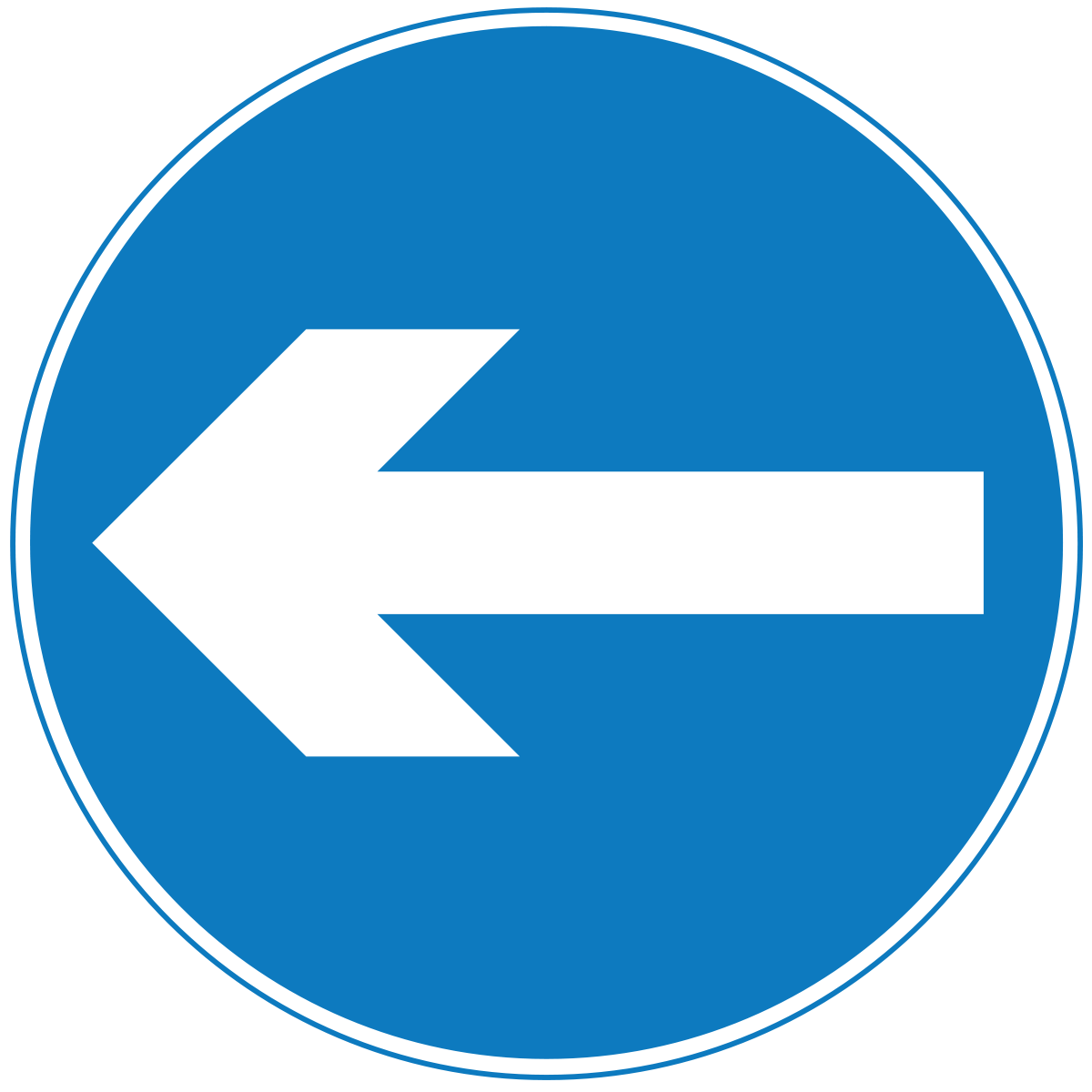 Turn left (right if symbol is reversed)
